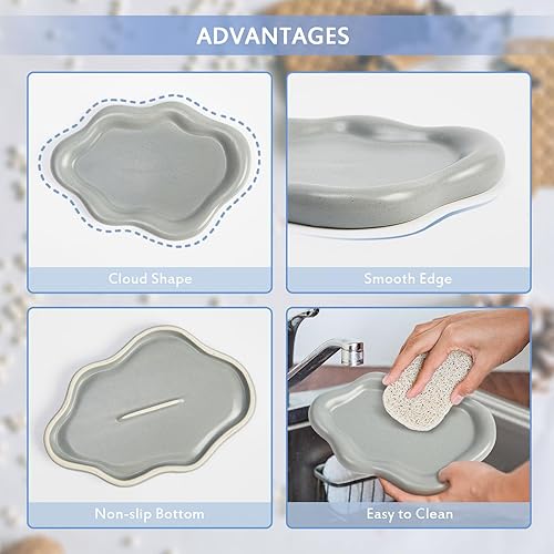 Miniatura 10 de Pretty Jolly Soporte de cuchara de cerámica para estufa, soporte para cuchara de cocina, para mostrador, cuchara de café, soporte para utensilios,