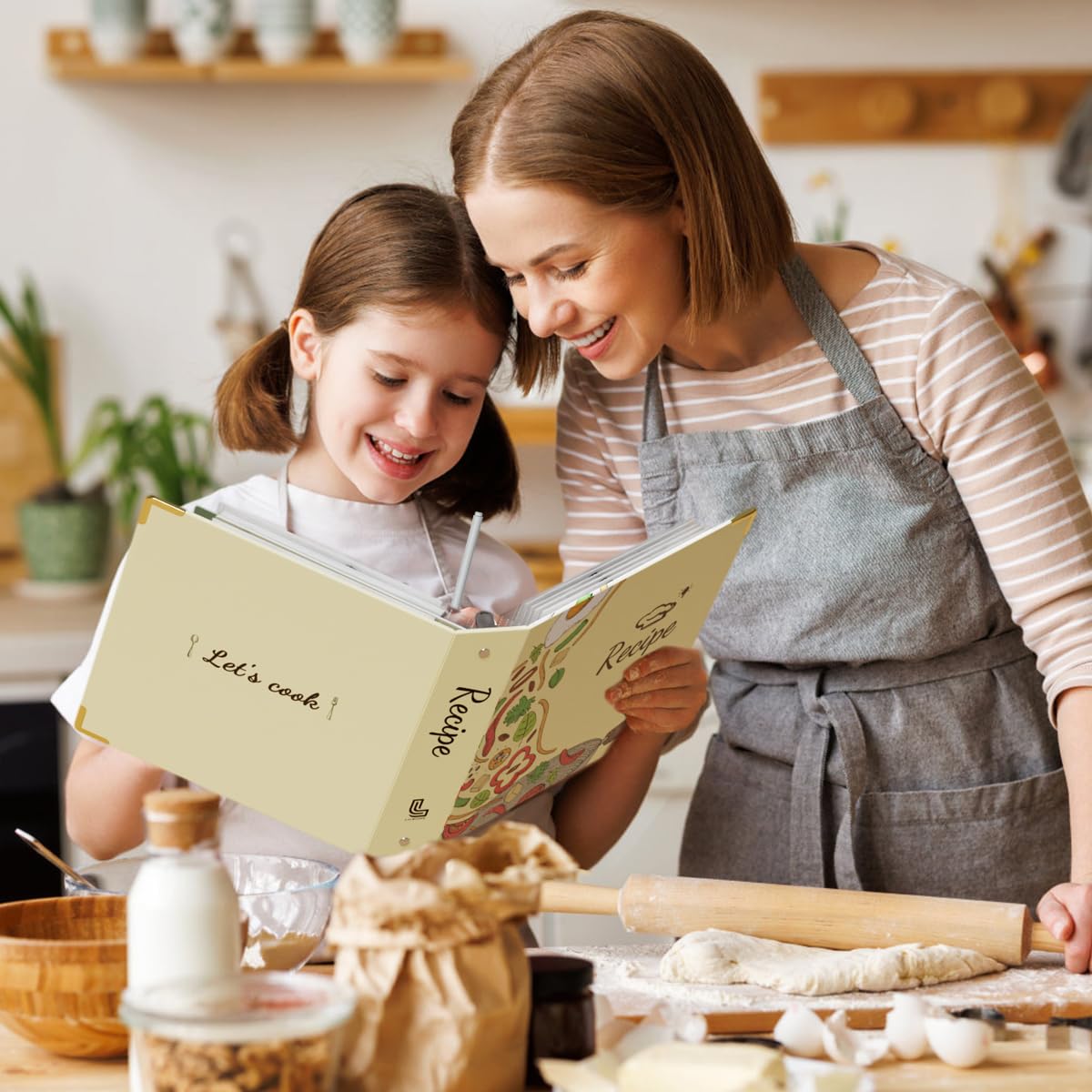 Recipe Binder 3 Ring Kit - 8.5x11 Full Page Recipe book binder with plastic sleeves, 4x6 Cards, 12 Dividers, 25 Labels, and 1 Pen for Recipe Book to Write in Your Own Recipes, Waterproof Cover Design - Image 6