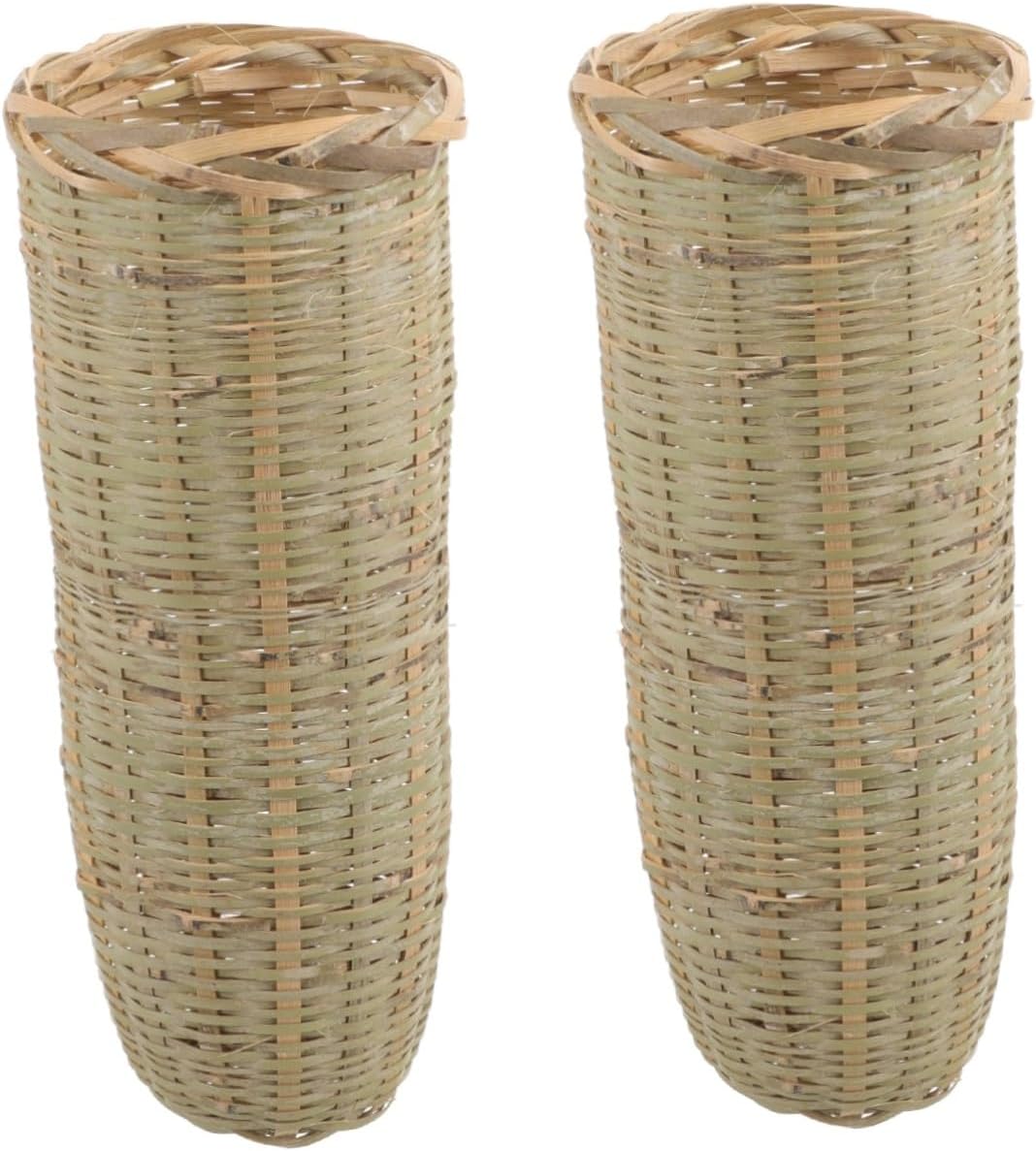 FOMIYES 2pcs Brewing Strainer Bamboo Woven Basket for Wine Filtering Mesh Wine Strainer Sediment Filter
