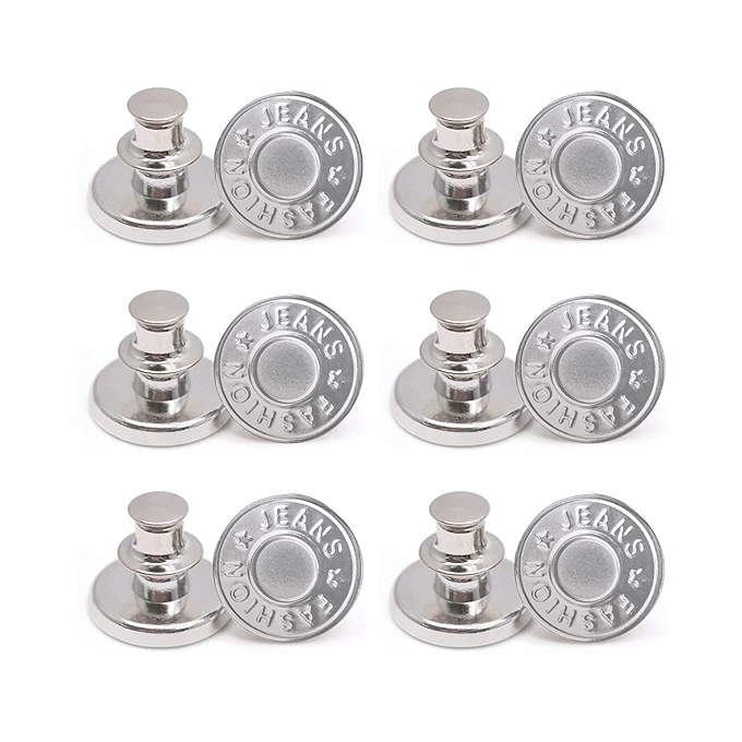 可调式牛仔裤扣按钮替换装（银色）