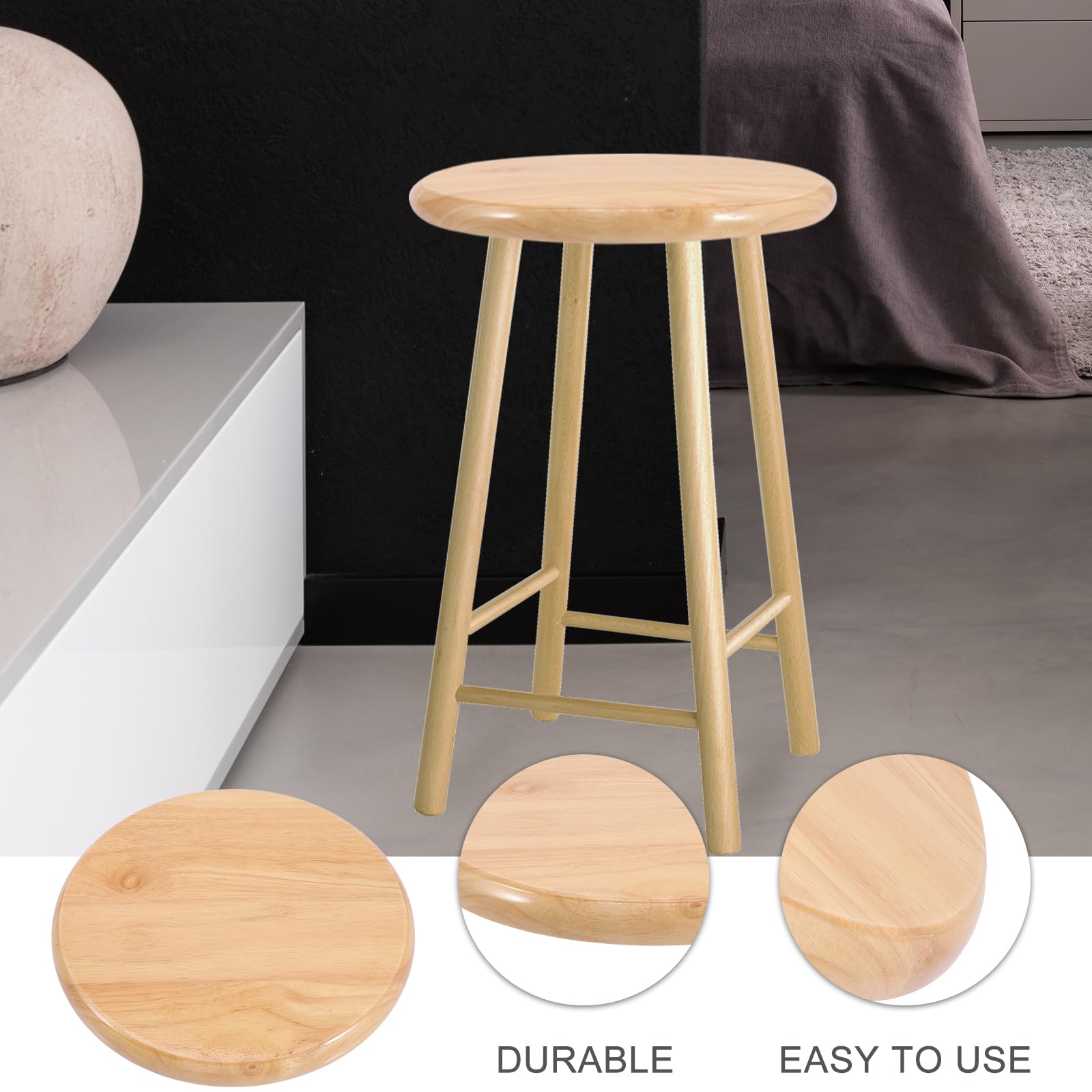 Baluue Asiento De Repuesto Taburete Redondo De Madera 11.61X11.61 Pulgadas Kit De Asiento para Taburetes De Bar Uso En Hogar Oficina Restaurante
