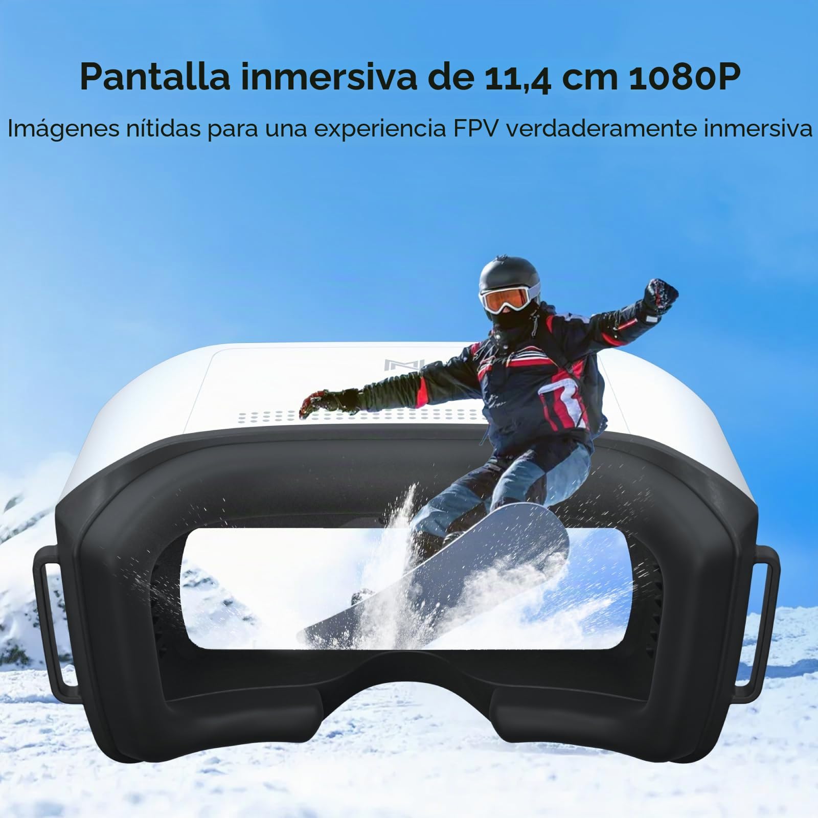 CADDXFPV Walksnail Avatar HD FPV Gafas L - Pantalla de 1080p de 4.5 pulgadas, seguimiento de cabeza, experiencia de vuelo inmersiva, señal PPM, ranura Micro SD, personalización de lentes, compatible