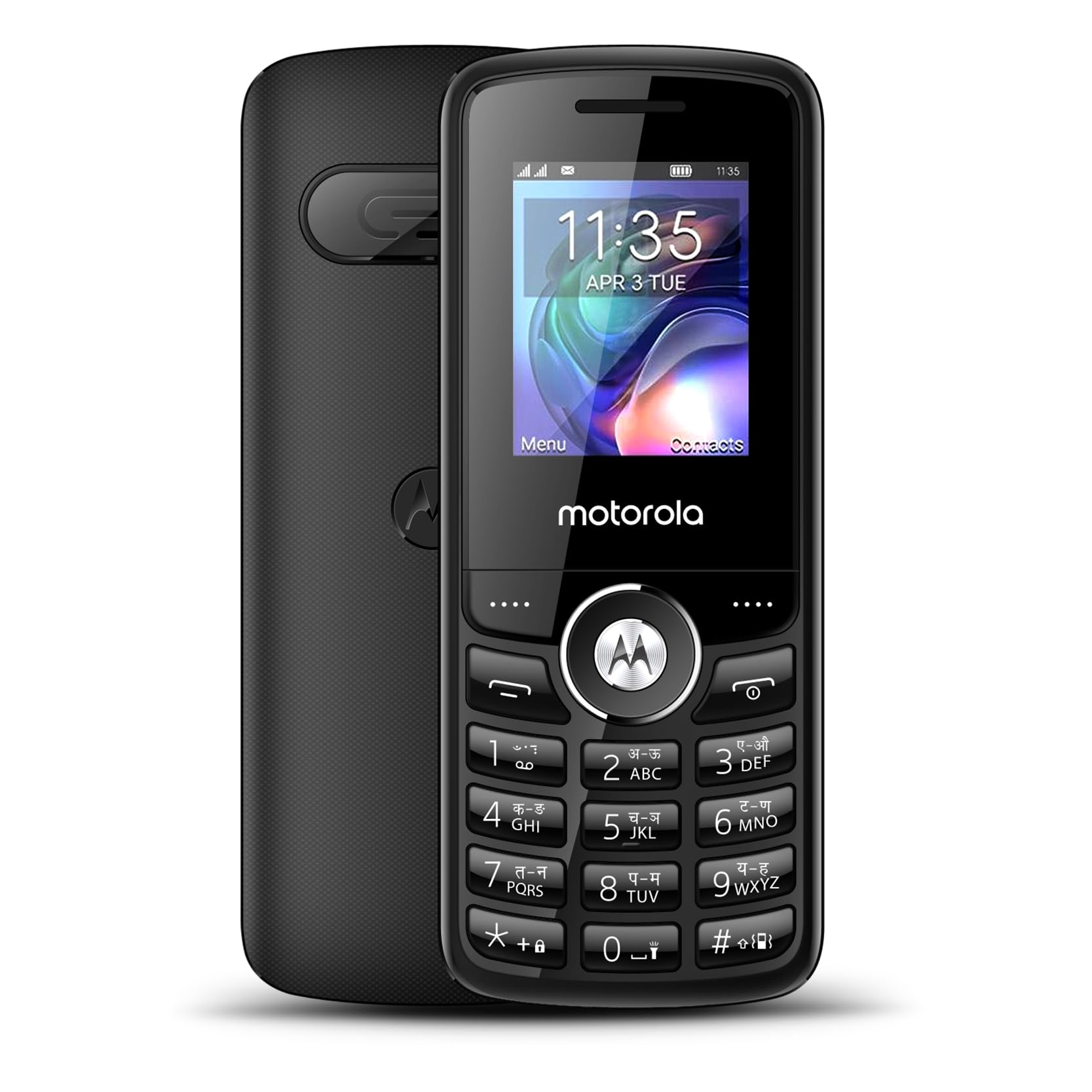 Motorola All-New A200 Dual Sim keypad Phone (with Voice Feature) | 2 Years Replacement | Long Lasting Battery | Wireless FM | Bluetooth Connectivity | Auto Call Recording (Black)