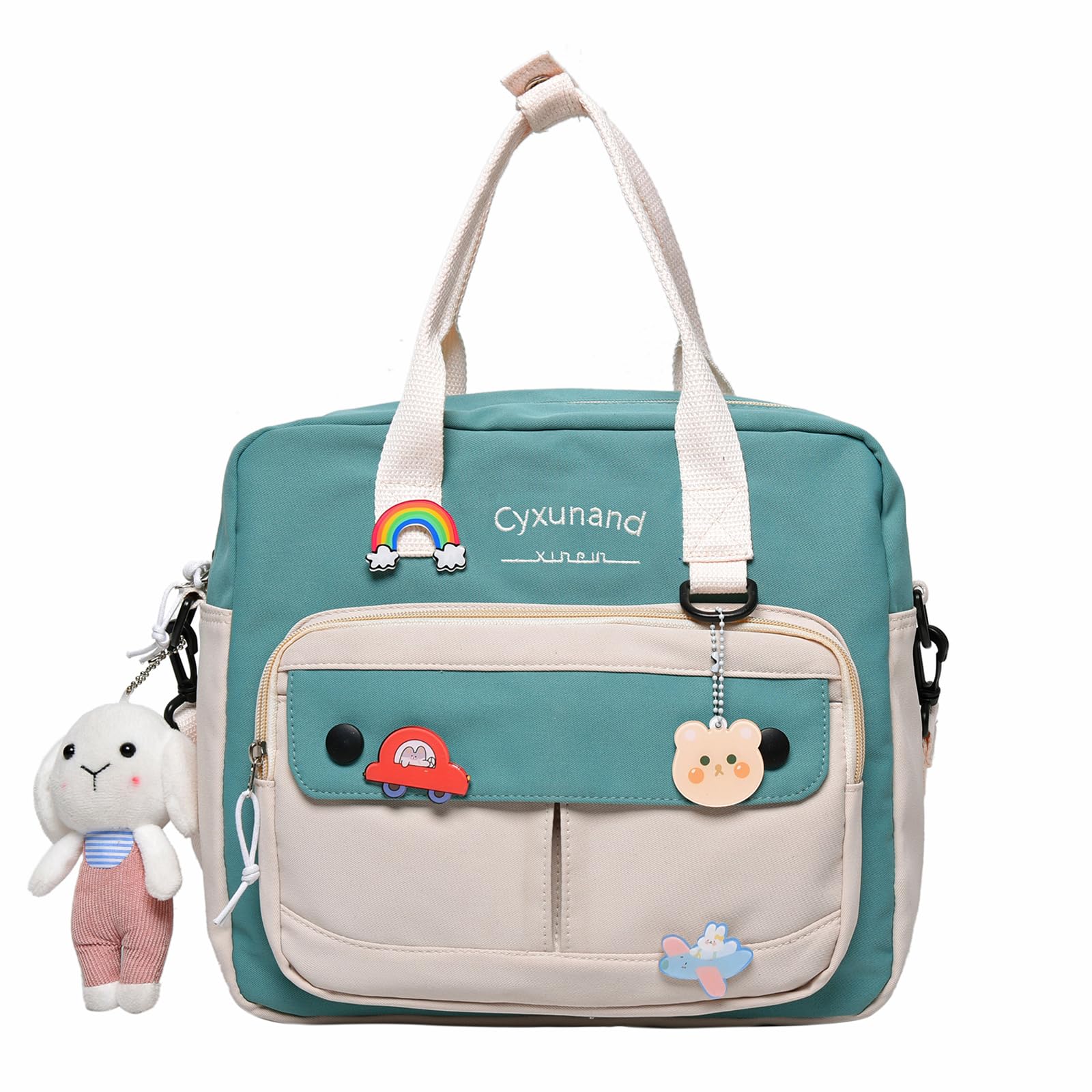 Cute Bags Kawaii Backpack Messenger Bag For School,Aesthetic Backpacks Multifunction Laptop Japanese Ita for Teen Girls Kids Lunch Totes