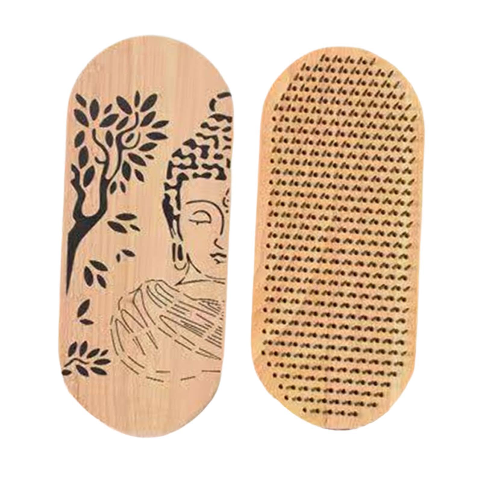 Baoblaze 2 Tablas de Madera para Masaje de pies, portátiles, de Calidad, fáciles de Transportar, con Clavos para Principiantes en acupresión.