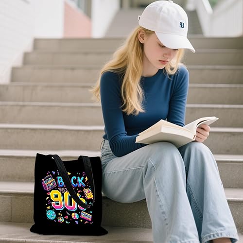 Miniatura 8 de Bolsa de lona estética floral - Estampado de flores botánicas con bolsillo interior con cremallera y cierre de hebilla magnética