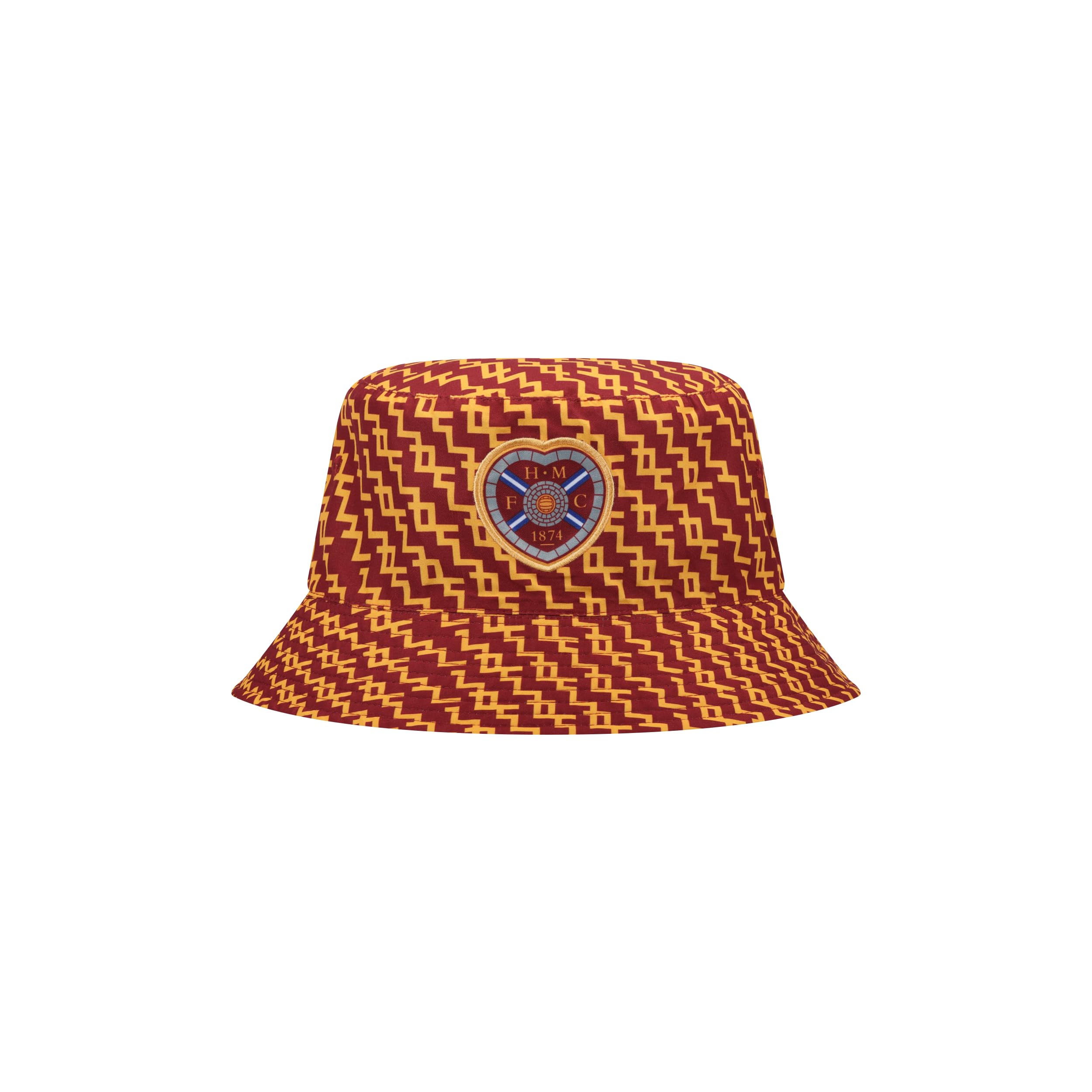 Foco Unisex Multicolour Officially Licensed Football Reversible Pixel Bucket Hat (Uk, Alpha, One Size, Heart Of Midlothian Fc)