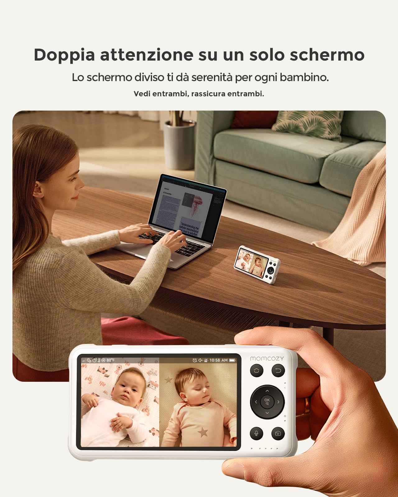 Momcozy Telecamera Aggiuntiva BM04 Baby Monitor, 1080P WiFi, Solo Camera