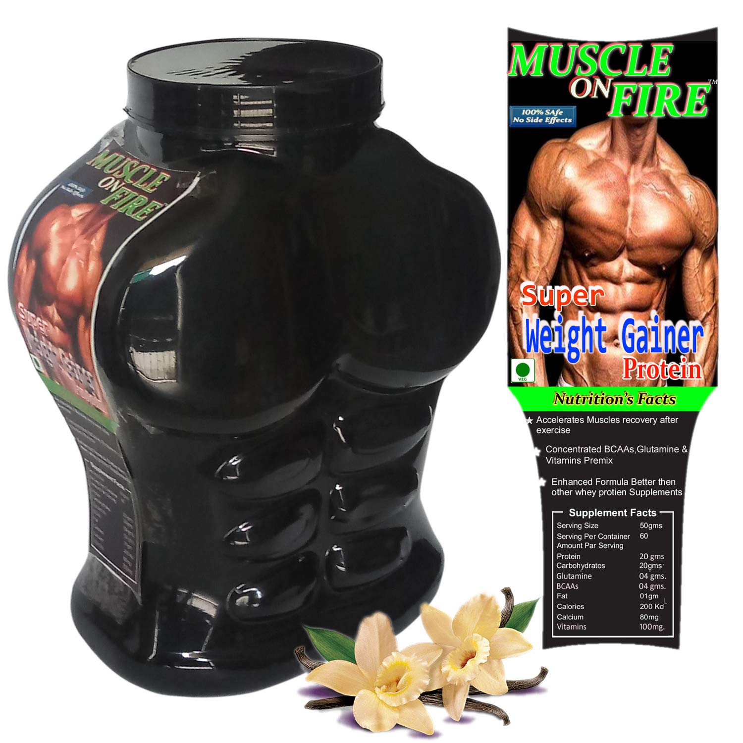 Muscle on fire Super weight gainer 3 kg Vanilla