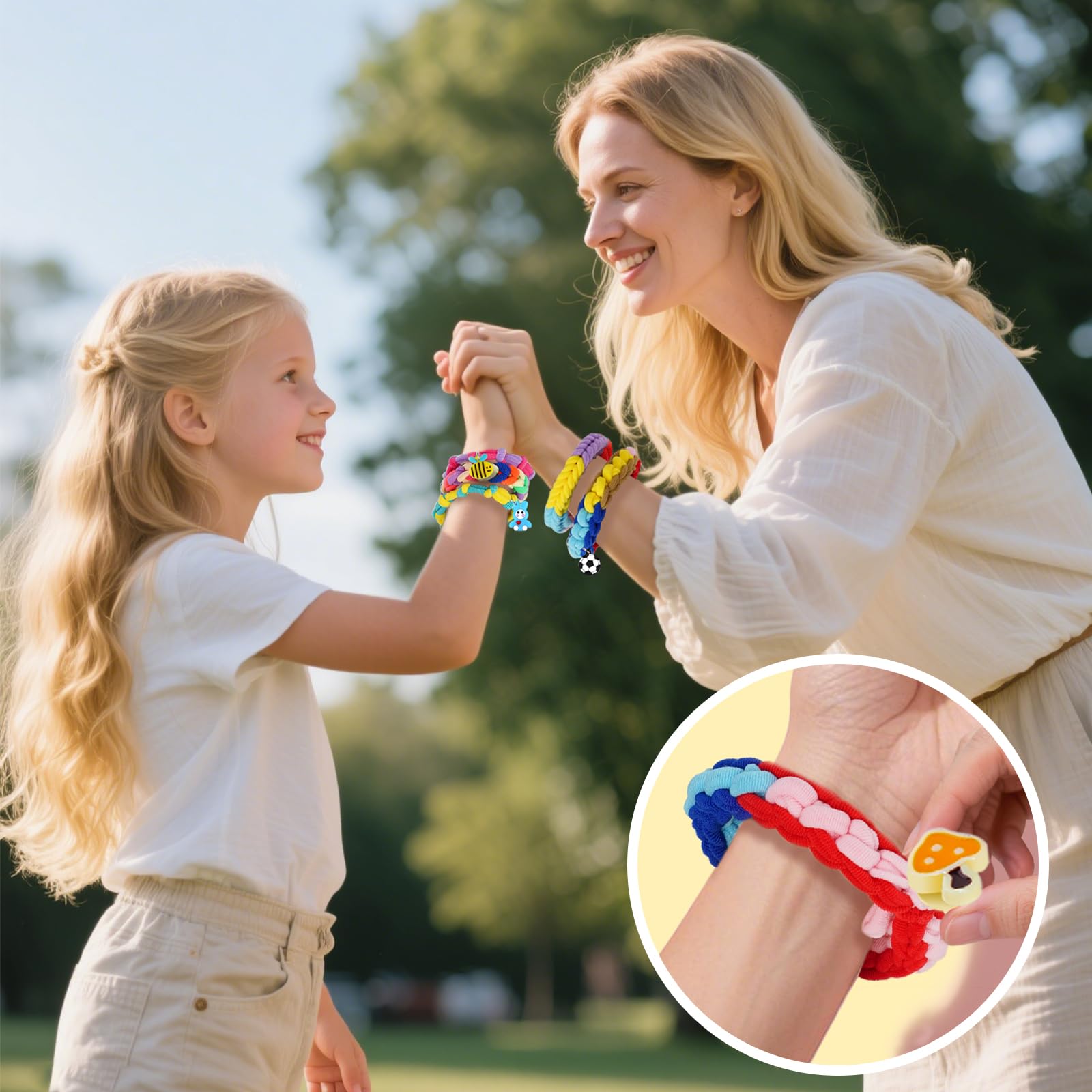 FunzBo Kit Braccialetti Fai da Te con 1000 Elastici in Cotone Morbido, Set Creativo Bambina per Creare Gioielli e Accessori Capelli, Regalo Compleanno Bambini e Giochi Creativi 6-12 Anni