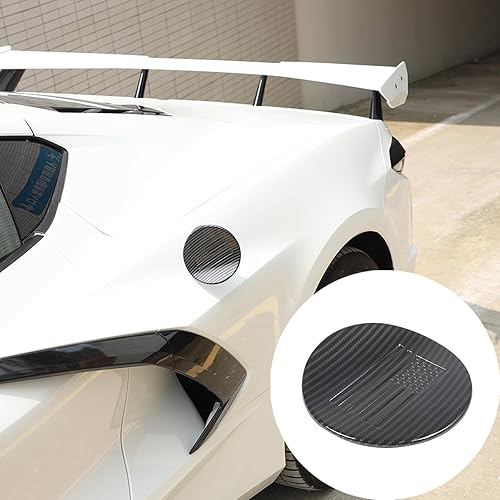 Miniatura 1 de Tapa del depósito de combustible compatible con Chevrolet Corvette C8 Stingray ABS 2020-2024, 1 unidad, tapa de puerta de combustible de gas,