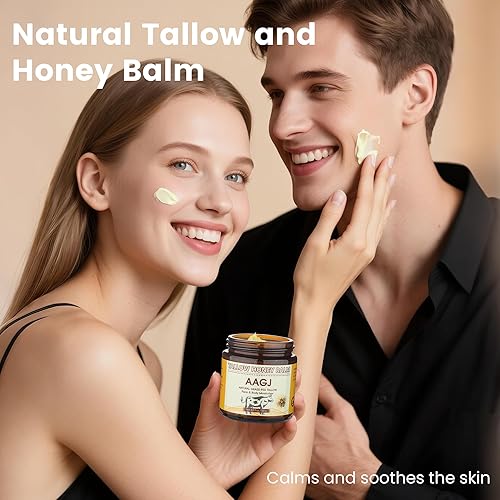 Miniatura 8 de Tallow de ternera para la piel, 100% orgánico alimentado con pasto de ternera con miel cruda - Crema hidratante para cara y cuerpo, cuidado de la