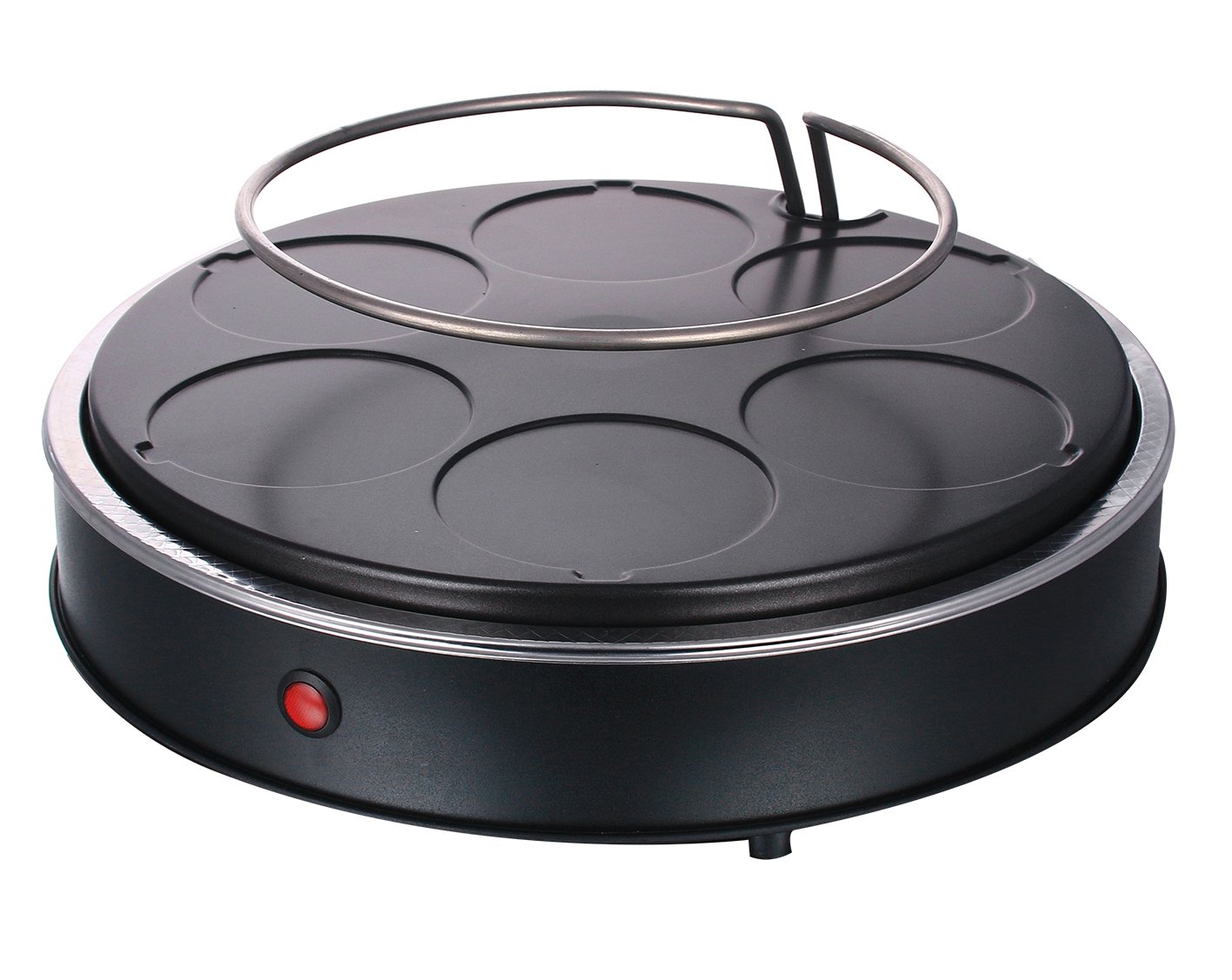 Emerio Pizzaofen, PIZZARETTE das Original, handgemachte Terracotta Tonhaube, neues PRE-BAKE Design, für 11cm Mini-Pizza, echter Familien-Spaß für 6 Personen, PO-115848.1
