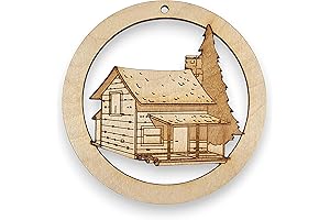 Cabin Ornament for Christmas Tree: Celebrate the Holidays with Personalized Cabin Charm