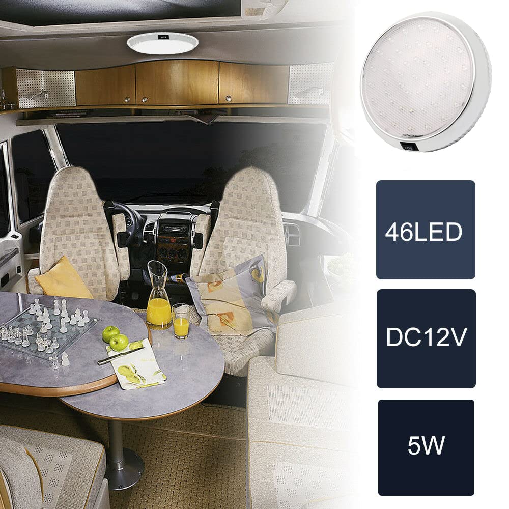 JUTTAUTO LED Dome Light installed in an RV interior