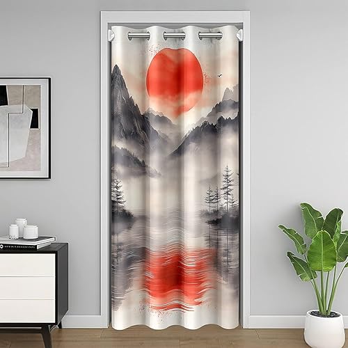 Miniatura 18 de Manfei Cortina de puerta musical negra con notas musicales para puerta de armario, cortinas opacas para puerta de armario, cortinas opacas para