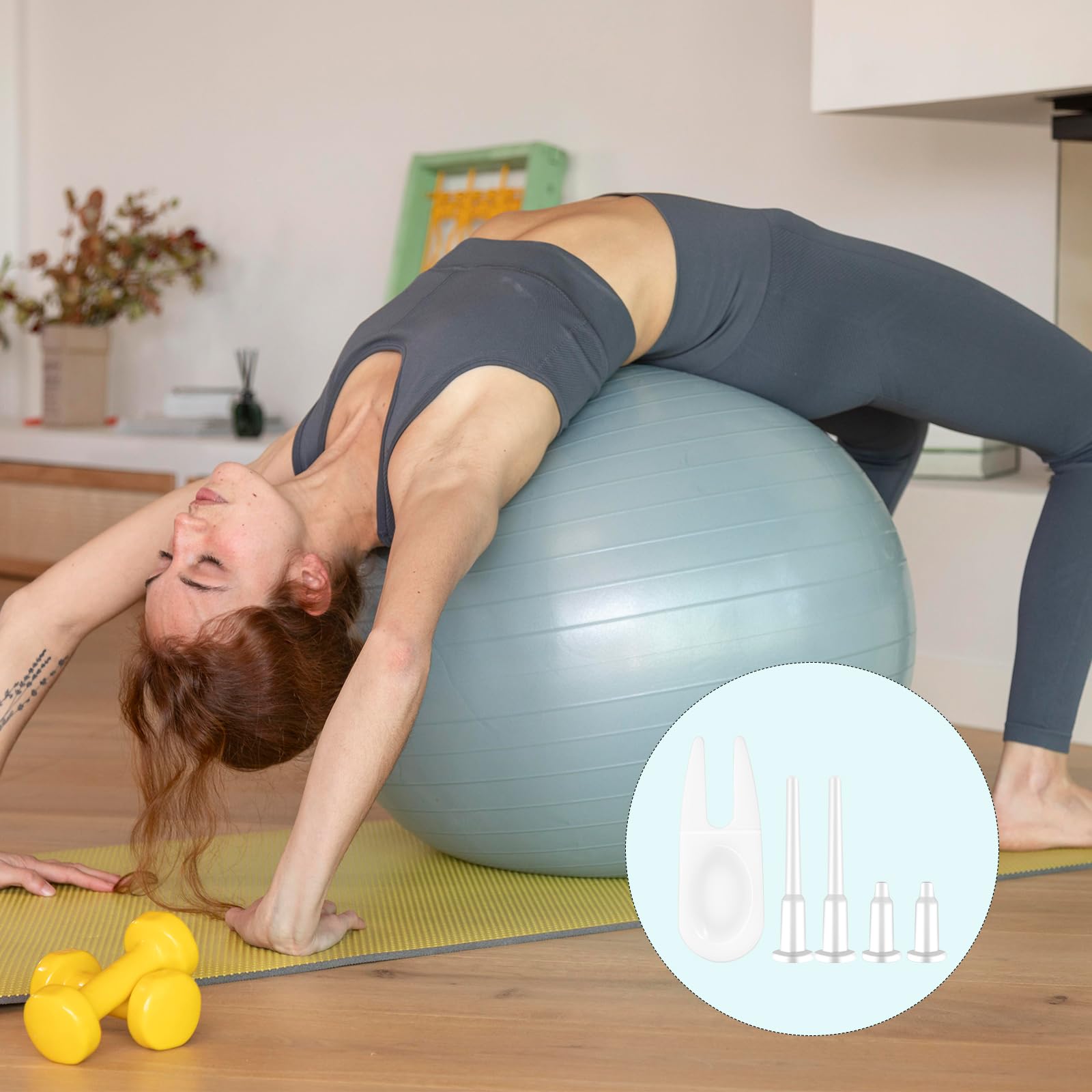 Inflatable Ball WOLMIK 12 Pieces Exercise Ball Plug, Yoga Ball Fitness ...