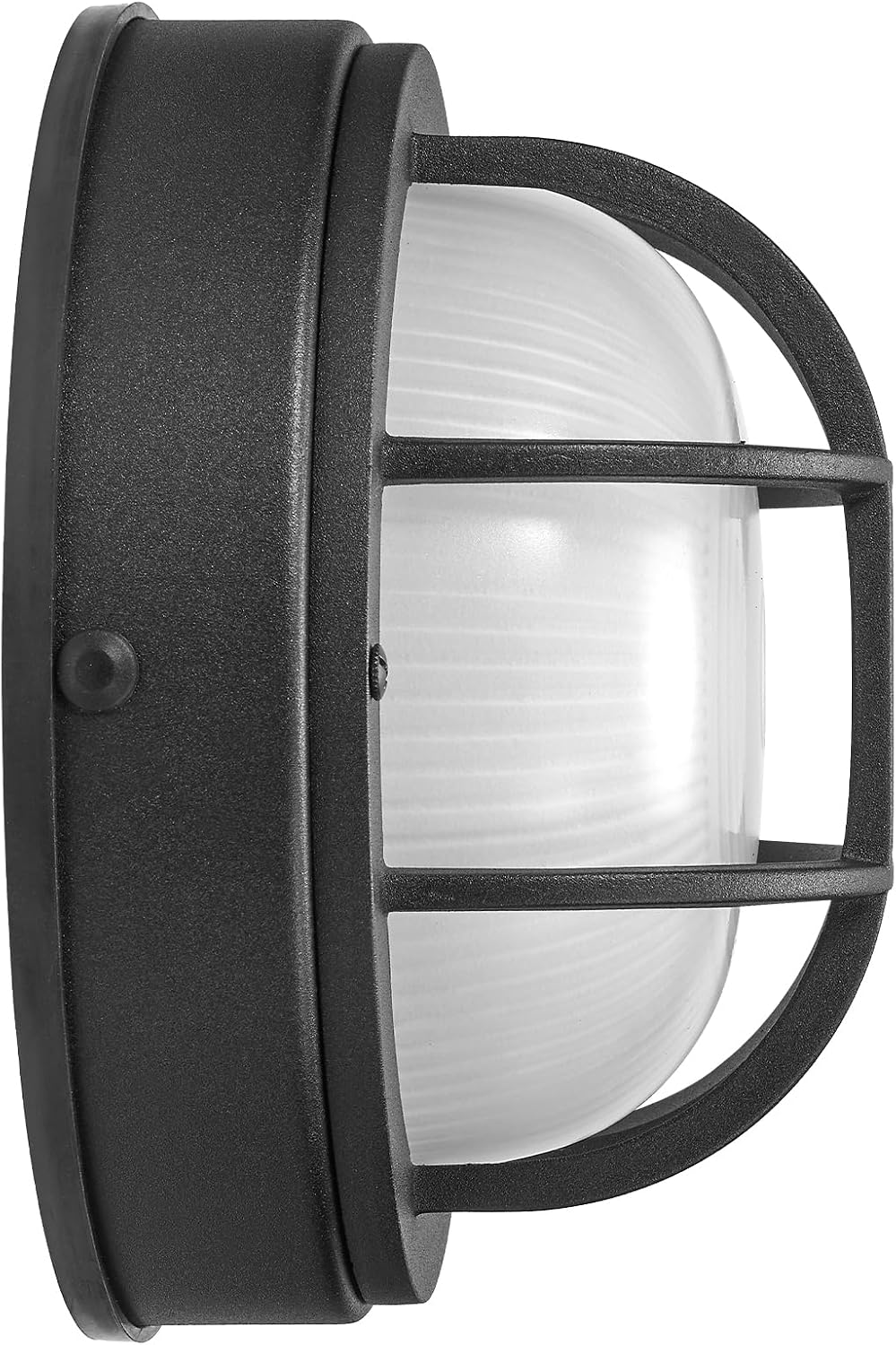 Maxxima LED Outdoor Bulkhead Light, 800 Lumens, 6 CCT 2700K/3000K/3500K/4000K/5000K/6500K, Flush Mount Nautical Round Fixture for Wall or Ceiling, Wet Rated, Aluminum Housing, 12.5 Watts
