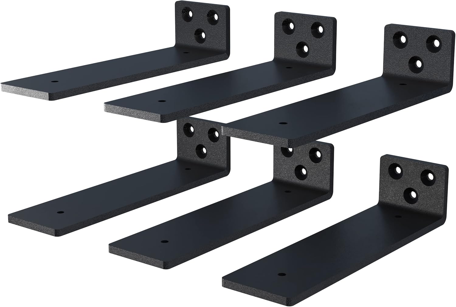 NEODROP 6Pack 10 Inch Floating Shelf Brackets, Heavy Duty