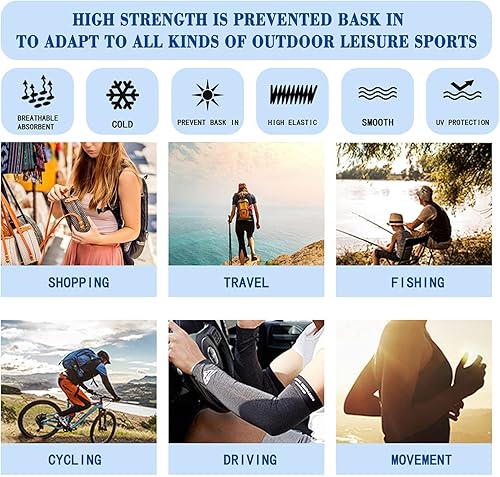 Miniatura 7 de Talla M, L y XL, paquete de 2 mangas atléticas y de tiro con protección solar para adultos, adolescentes y niños, Mariposa morada