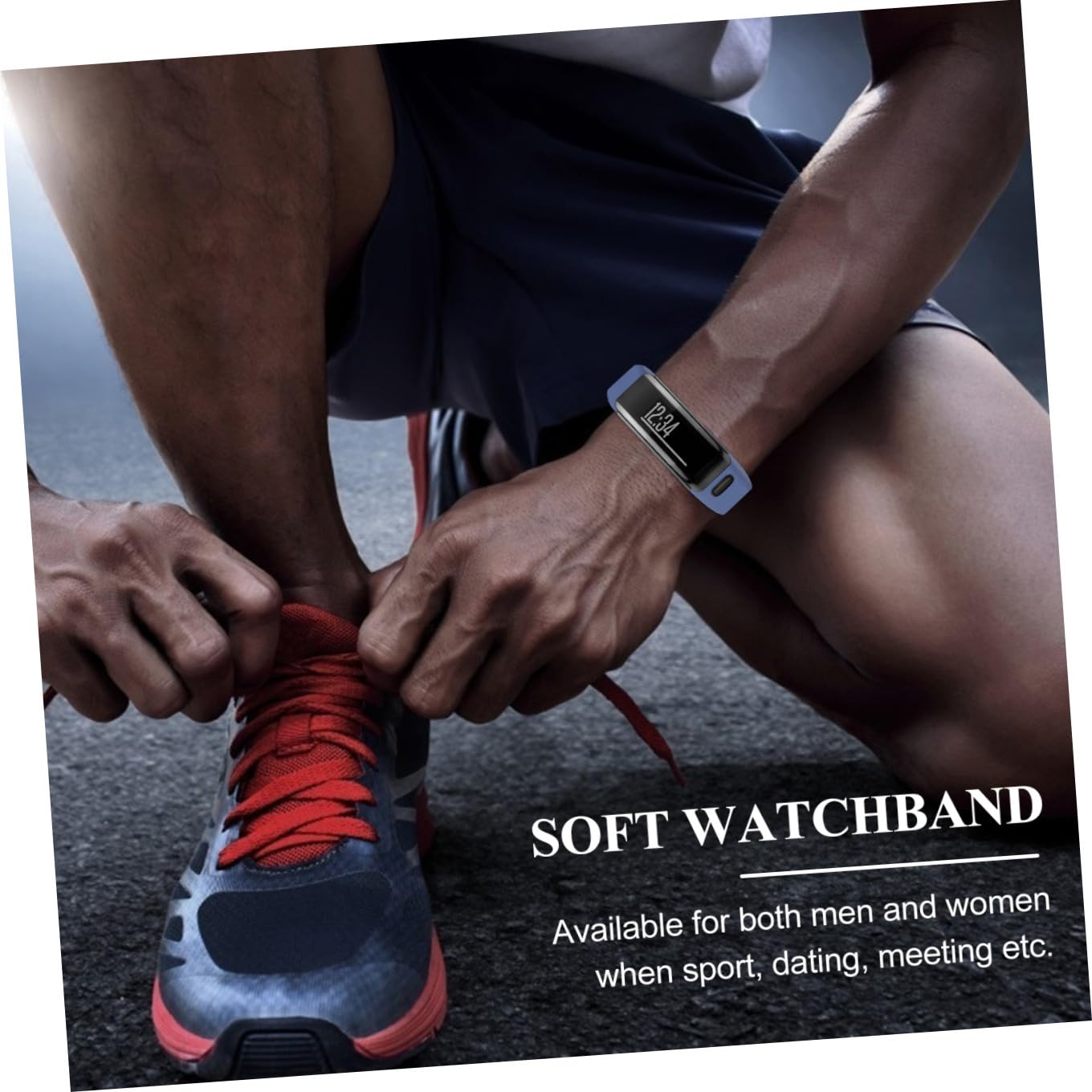 Silikon Ersatzarmband für Fitness Tracker HR Flexibles Hautfreundliches Sportarmband in Mitternachtsblau mit Schnellverschluss Unisex Langlebiges Aktivitätsarmband