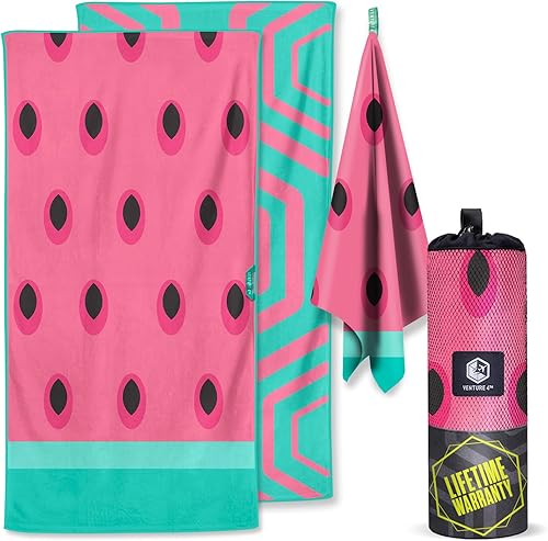 Vista 198 de VENTURE 4TH Toalla de playa de microfibra: secado rápido, compacta, sin arena, absorbente, a prueba de arena y ligera, perfecta para camping, playa