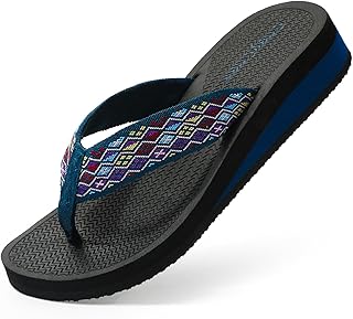 ChayChax Women\'s Summer Beach Flip Flops Ladies Wedge Thong Sandals Comfortable Outdoor Pool Slippers