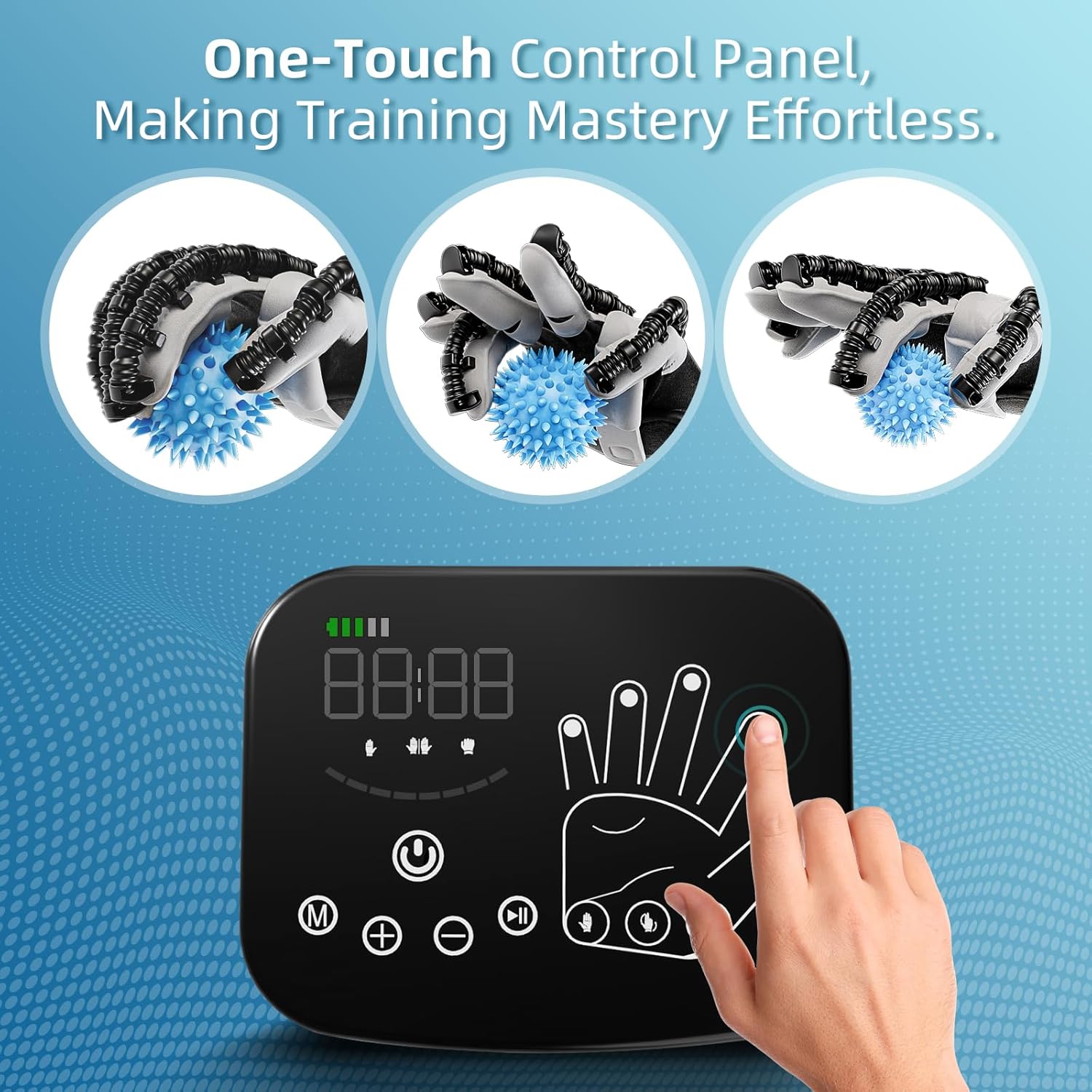 CUREBONE control panel with various buttons and display