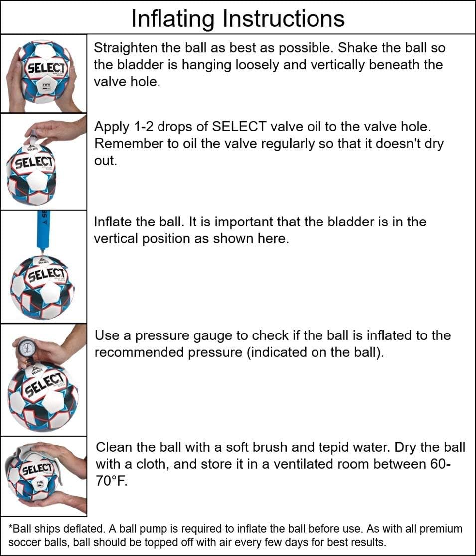 SELECT 2019/2020 Diamond Soccer Ball, White/Blue, Size 5 : Sports & Outdoors