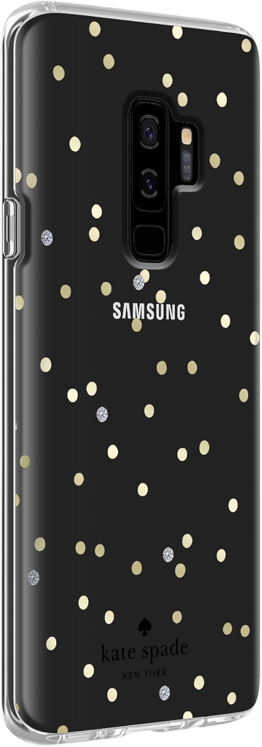 Flash Deals - 70% OFF kate spade new york Protective Hardshell Case for Samsung Galaxy S9+ - Multi Scatter Dot Gold / Clear with Stones 🛒 Crazy Deals kate spade new york Protective Hardshell Case for Samsung Galaxy S9+ - Multi Scatter Dot Gold / Clear with Stones