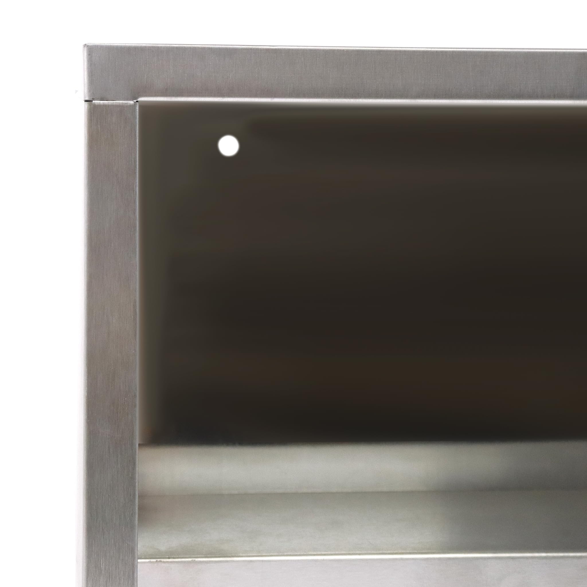 YUENFONG Armario de Medicinas Botiquín de Acero Inoxidable con 2 Estantes Cerradura Armario de Farmacia con Puerta de Cristal y Estante Botiquín de Medicamentos Médico, 30 x 12 x 30 cm Plateado