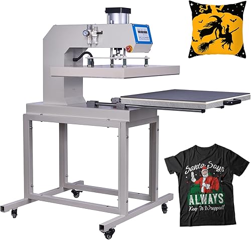 Miniatura 30 de Prensa térmica de doble platina deslizante neumática de 16 x 24 pulgadas con posicionamiento infrarrojo ajustable y función de deslizamiento hacia