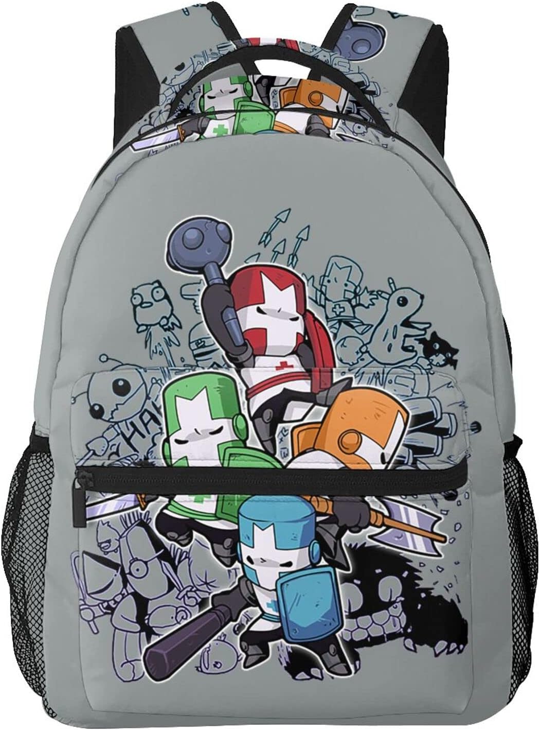 Casual Backpack Castle Knights_Crashers Unisex High Capacity Students Schoolbag Travel Fashion Shoulders Bag