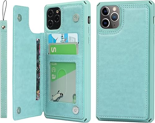 Miniatura 1 de Cavor Funda para iPhone 11 Pro Max con tarjetero, funda tipo cartera con tarjetero y tarjetero para iPhone 11ProMax, funda de piel sintética a