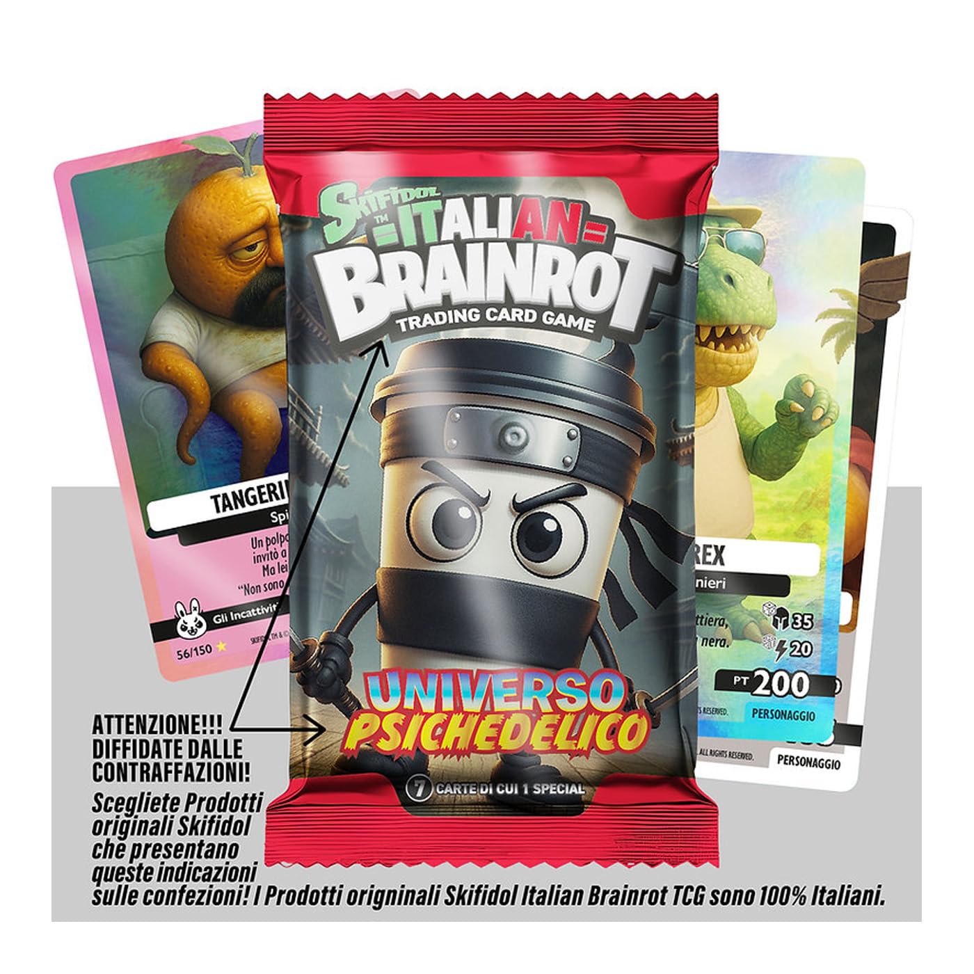 SKIFIDOL ITALIAN BRAINROT Pack of 24 Trading Card Sachets Sachet