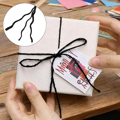 Miniatura 9 de Cordel de yute natural de 0.079in y 328 pies, para regalo de manualidades, proyectos de manualidades, envoltura, agrupación, embalaje, cuerda de