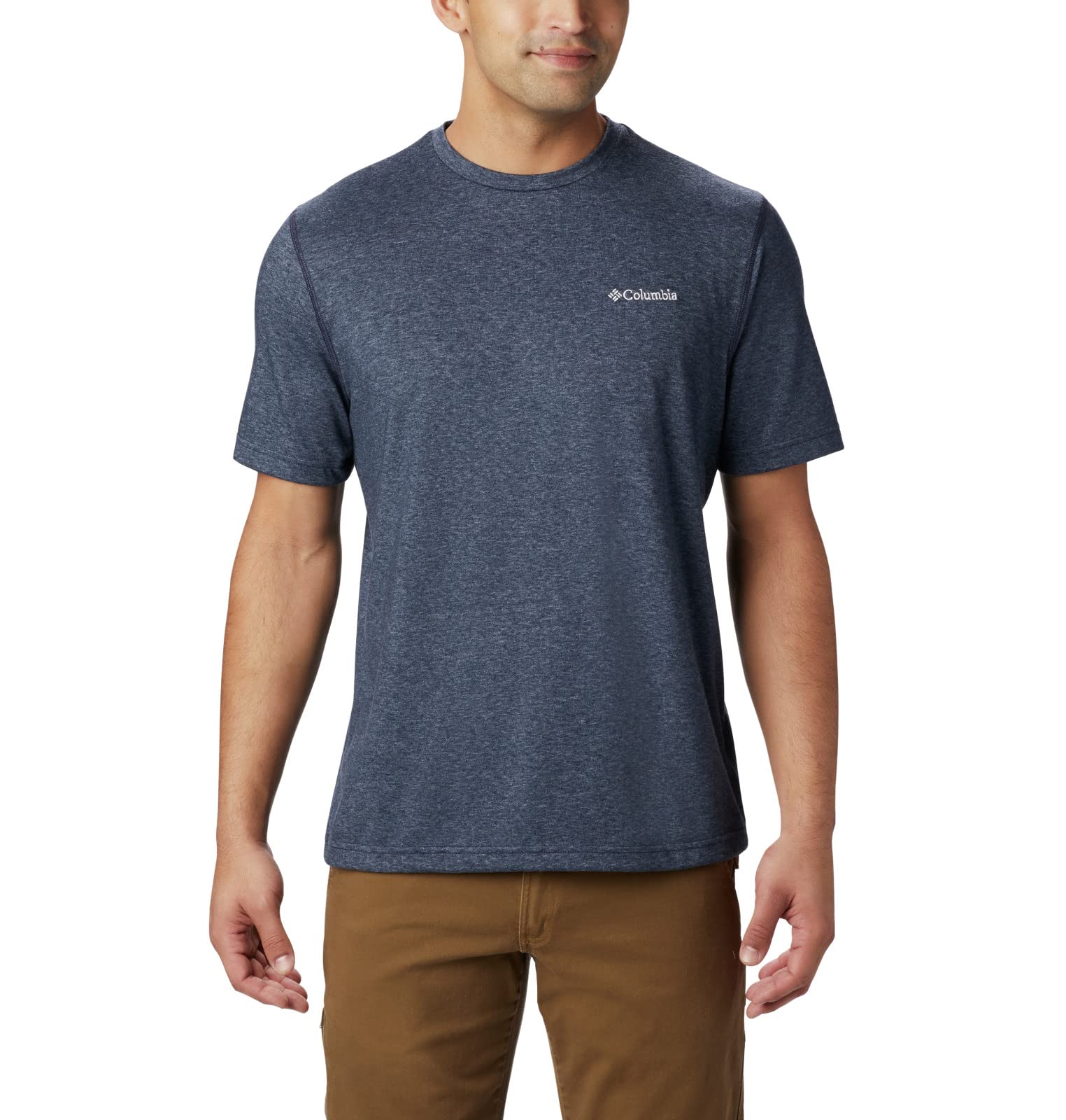 ColumbiaMen's Thistletown Park Crew Hiking Shirt, City Grey Heather