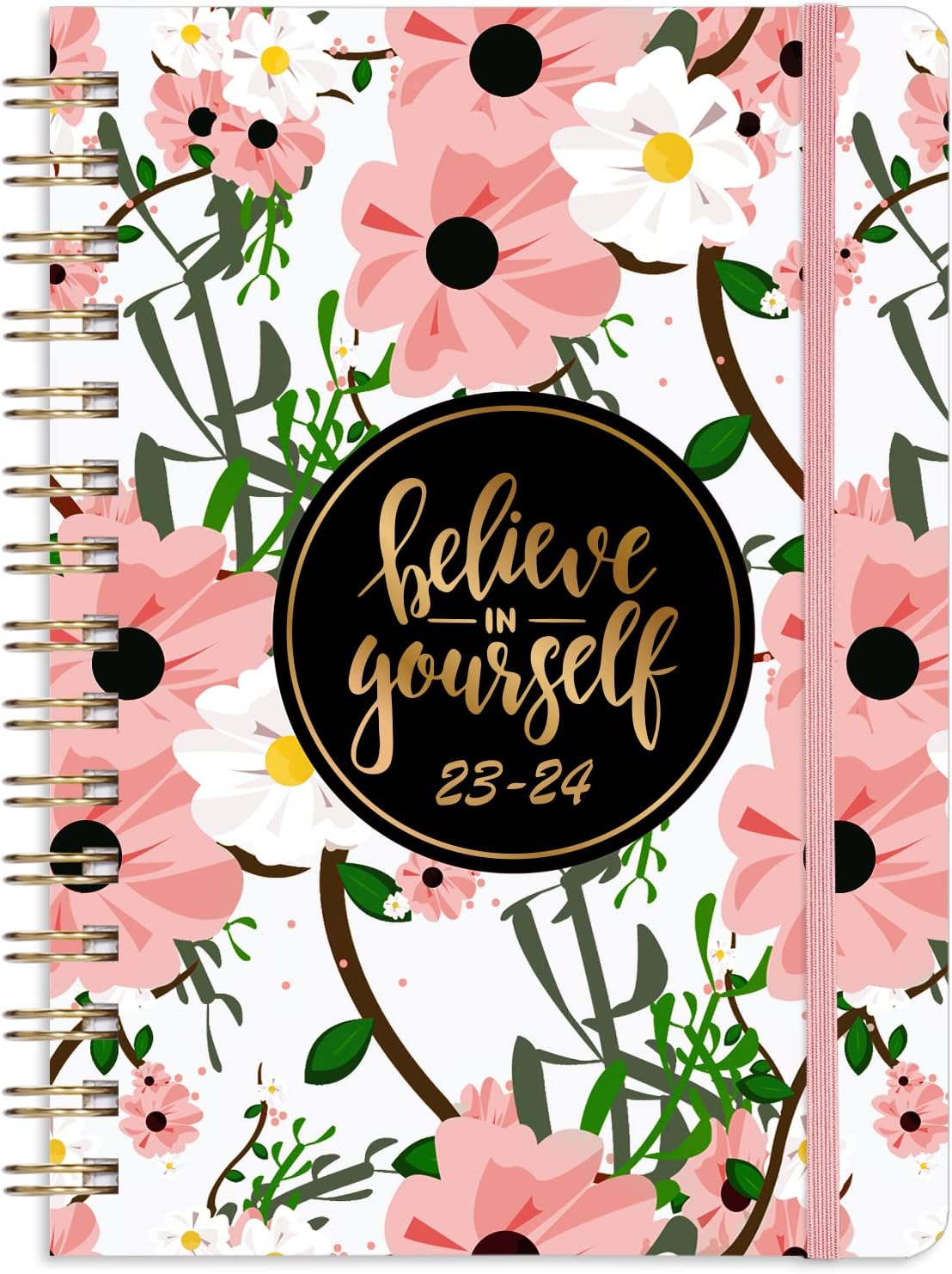 2023-2024 Planner - Weekly & Monthly Academic Planner 2023-2024 with Tabs, 6.4" x 8.5", Jul 2023 - Jun 2024, Hardcover, Strong Binding, Thick Paper, Back Pocket, Elastic Closure, Inspirational Quotes