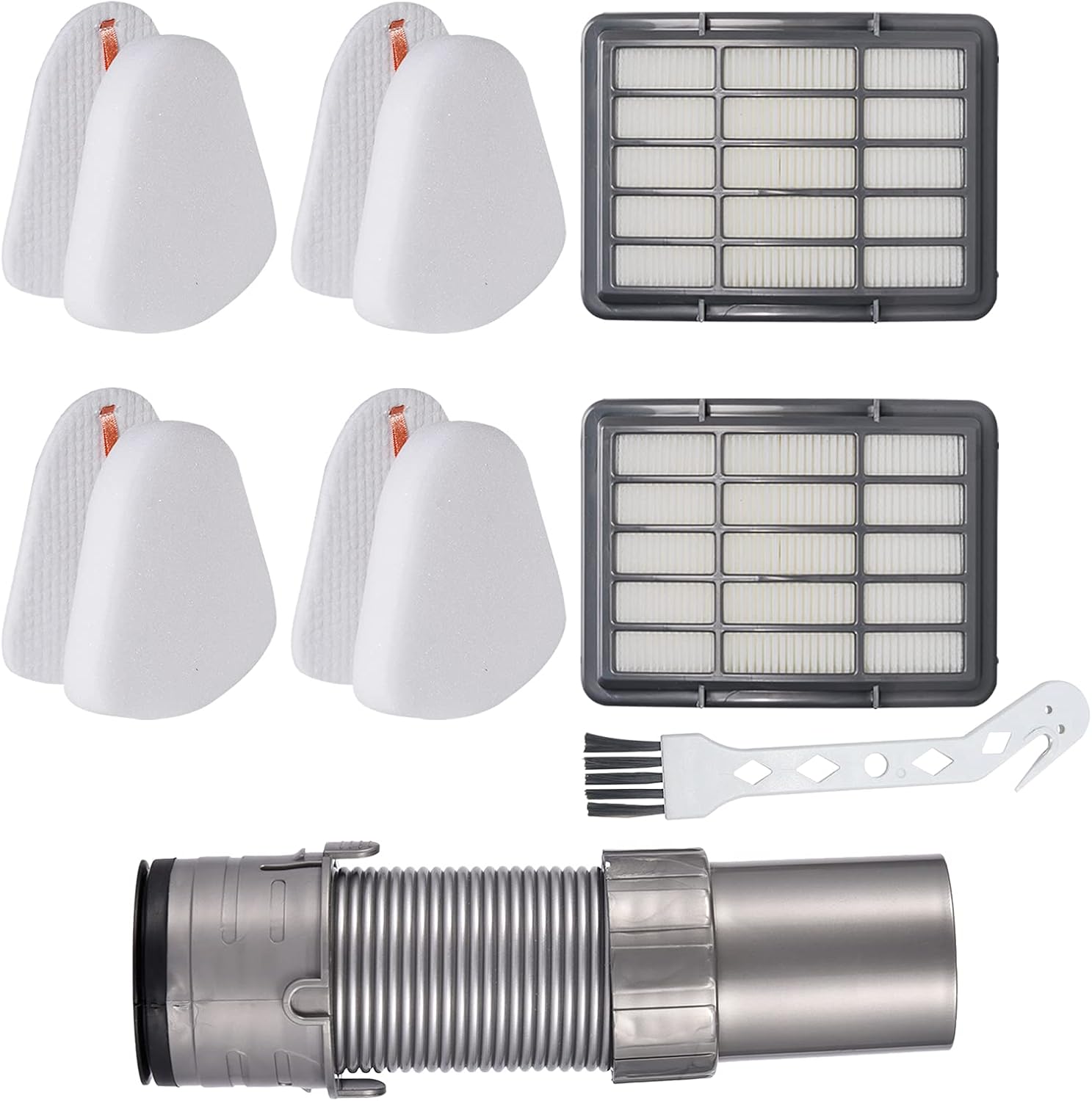2 Hepa Filter 4 Foam & Felt Filters 1 Vacuum Floor Nozzle Hose Compatible with Shark Navigator Lift-Away NV350 NV351 NV352 NV355 NV356 NV357 UV440, Compatible with Part XFF350 XHF350 193FFJ