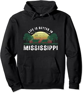 Life Is Better In Mississippi Farm Sunset Souvenir Pullover Hoodie