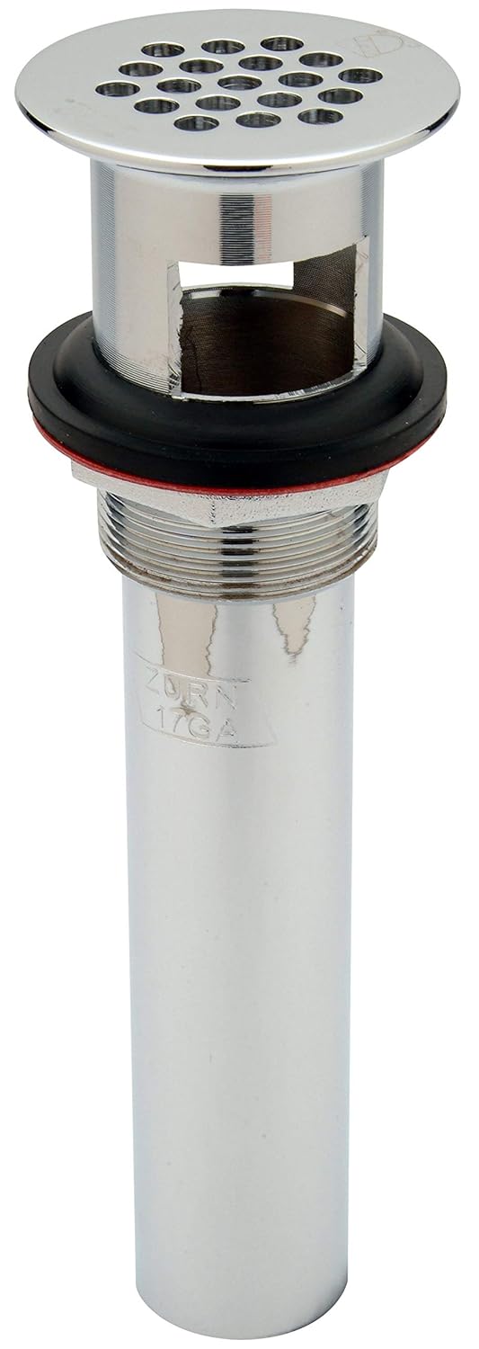 Zurn Z8743-8-PC - Solid Top, Open Grid P.O. Plugs with 8" Tailpiece