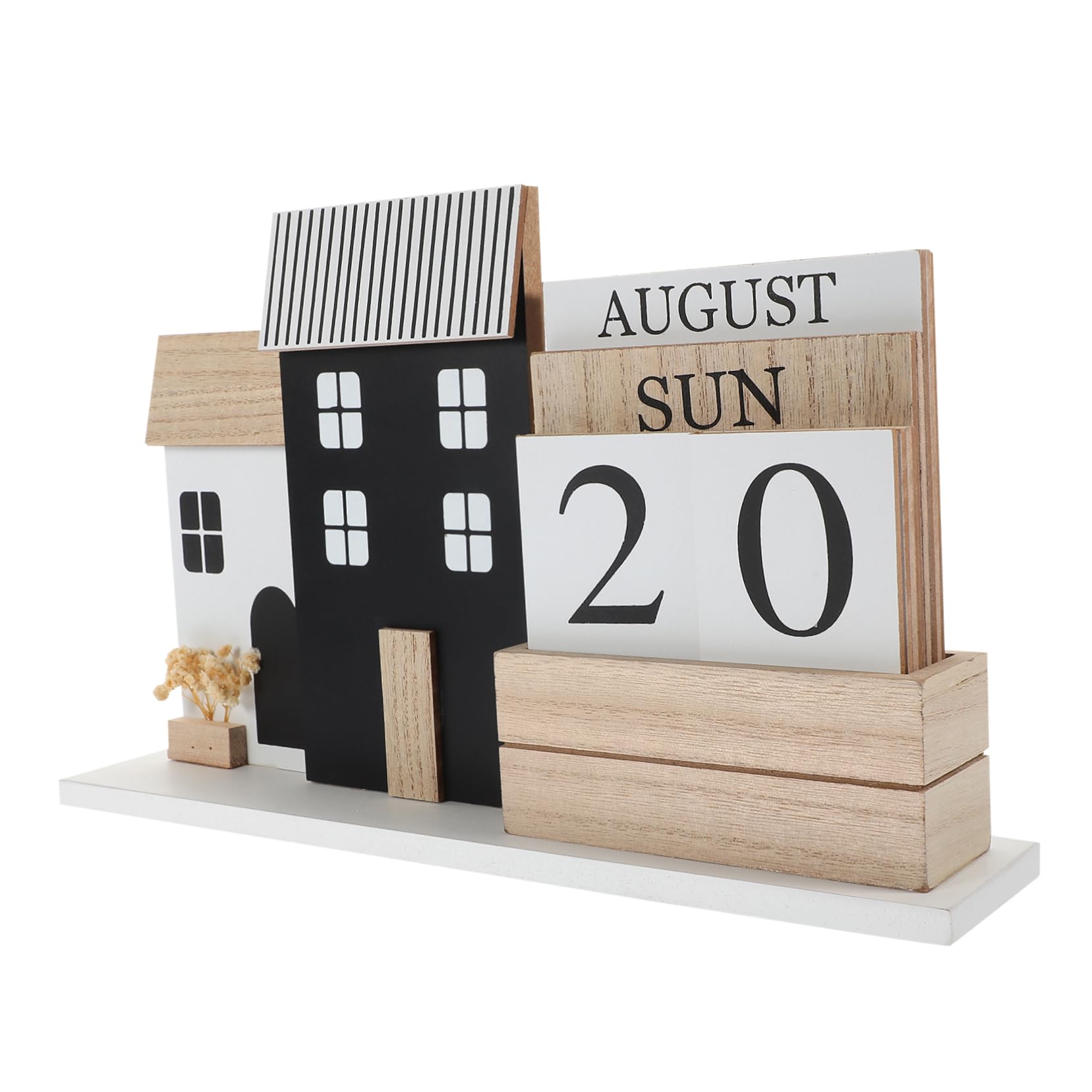 Calendario Settimanale in Legno Per Scrivania Riutilizzabile Visualizzazione Della Data Per Ufficio e Casa