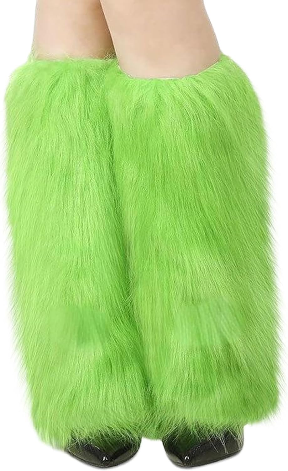 Women's Fur Leg Warmers Wrist Cuffs Furry Fuzzy Leg Warmers Soft Boot Cuffs Cover