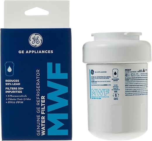 GE MWF Refrigerator Water Filter, Genuine Replacement Filter,…