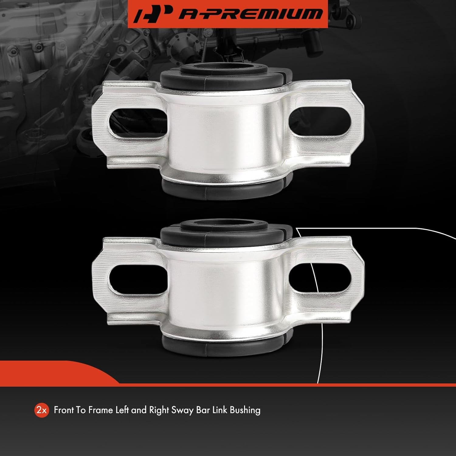 A-Premium 2 x Front To Frame Sway Bar Bushing Stabilizer Bar Bushing Kit, Compatible with Honda CR-V CRV 2007-2016 & Acura RDX 2007-2010