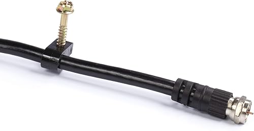 Miniatura 7 de THE CIMPLE CO Anclajes cónicos de plástico acanalado y clips de tornillo de cable negro para hormigón, estuco, ladrillo, paneles de yeso y