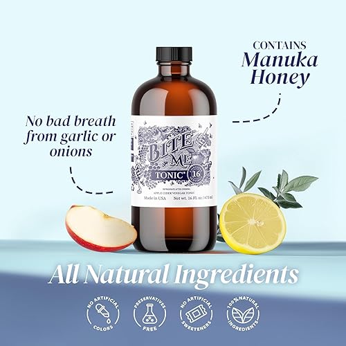 Vista 10 de Bite Me Tonic - Vinagre de Sidra de Manuka con Tónico de Miel de Manuka