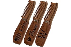 Personalized Folding Mustache Comb: The Perfect Grooming Tool for Men