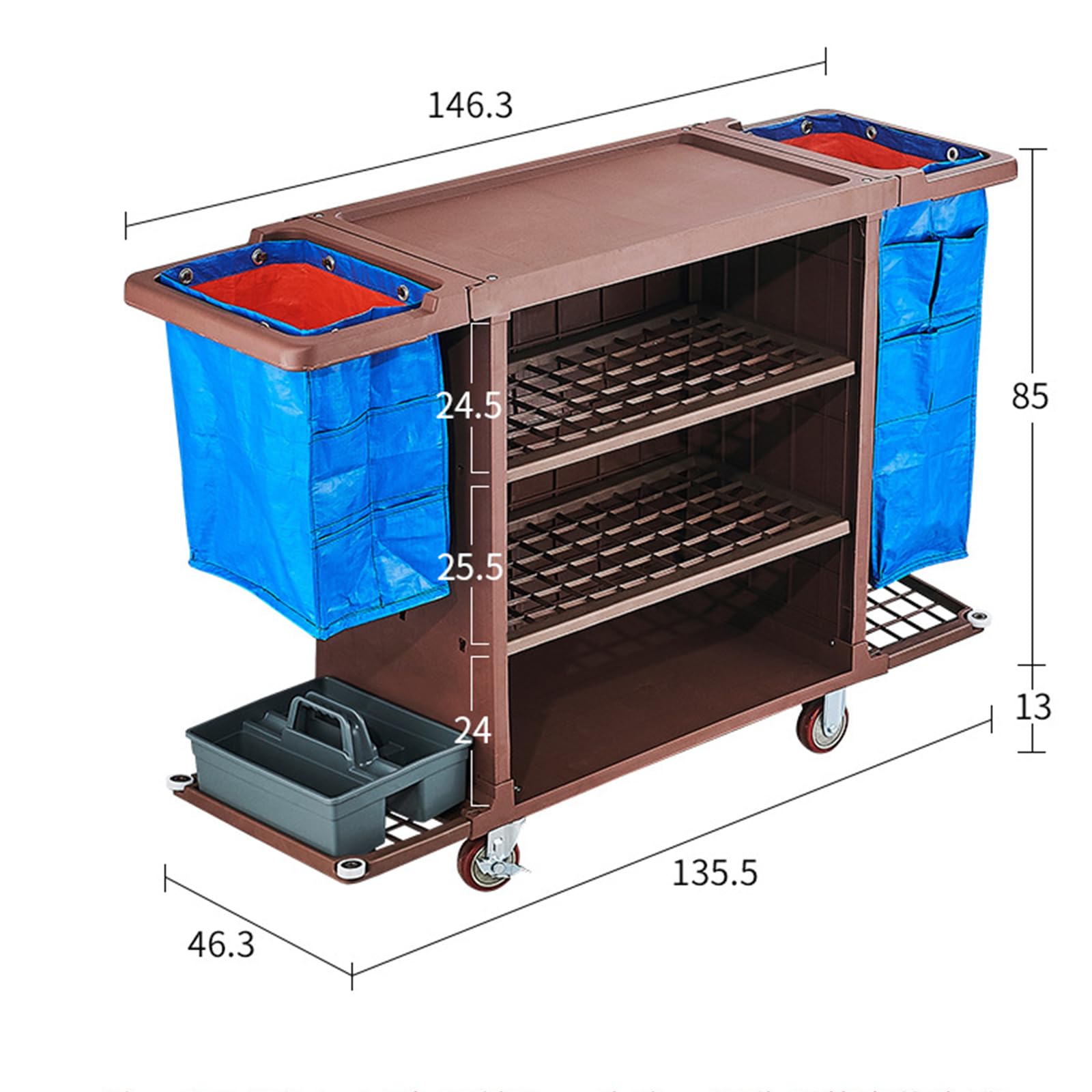 Amazon.co.jp: ホテル クリーニングカート多目的クリーニングトロリー