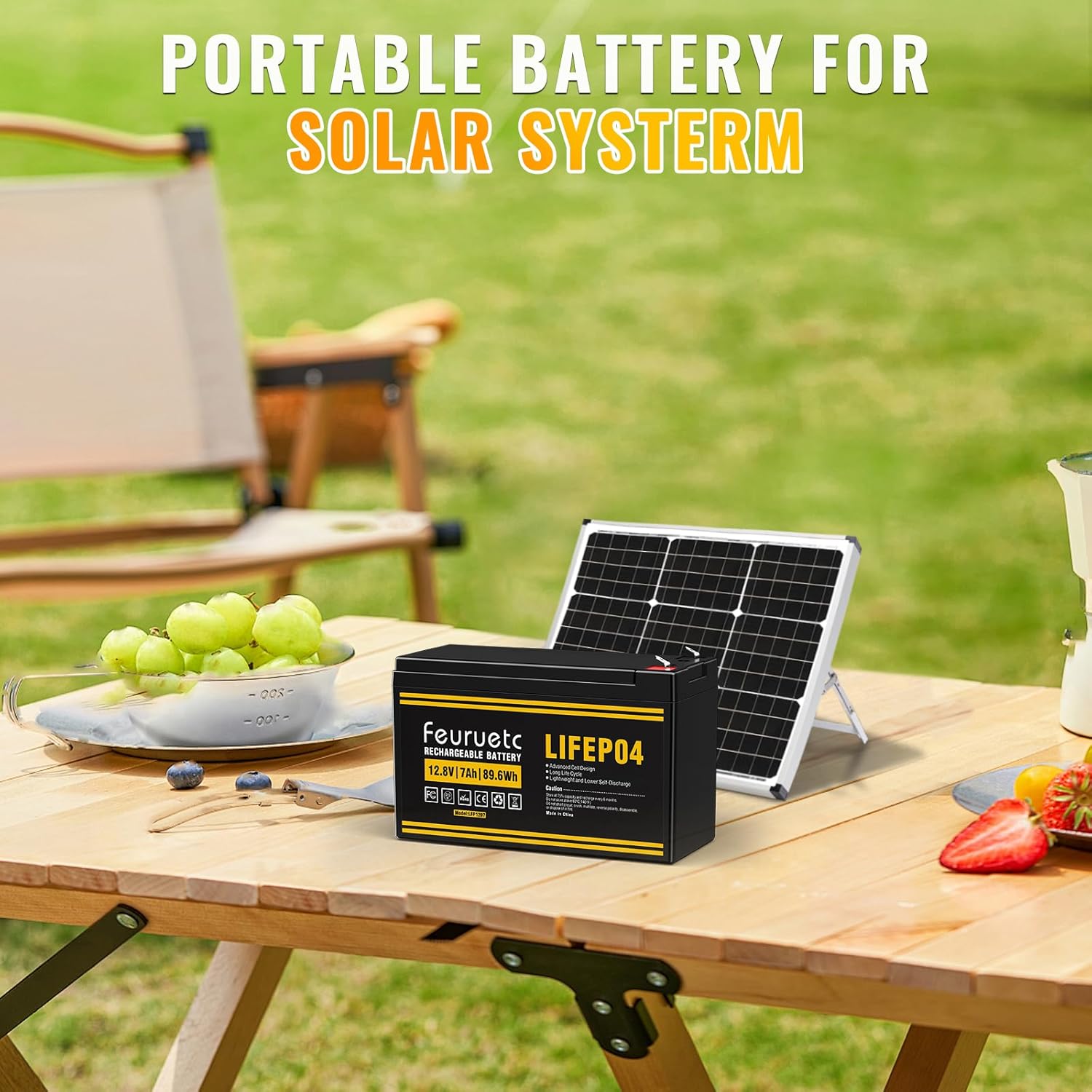 12V 7Ah Lithium LiFePO4 Battery - Direct Replacement for 6FM7 SLA Battery, 2000+ Cycles, Lightweight, Built-in BMS, Ideal for Solar Systems, Ride-on Toys, and Home Alarms - Image 9